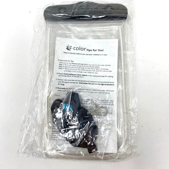 F-color Waterproof Phone Pouch Lanyard Beach Vacation Swimming Surfing - Picture 2 of 8